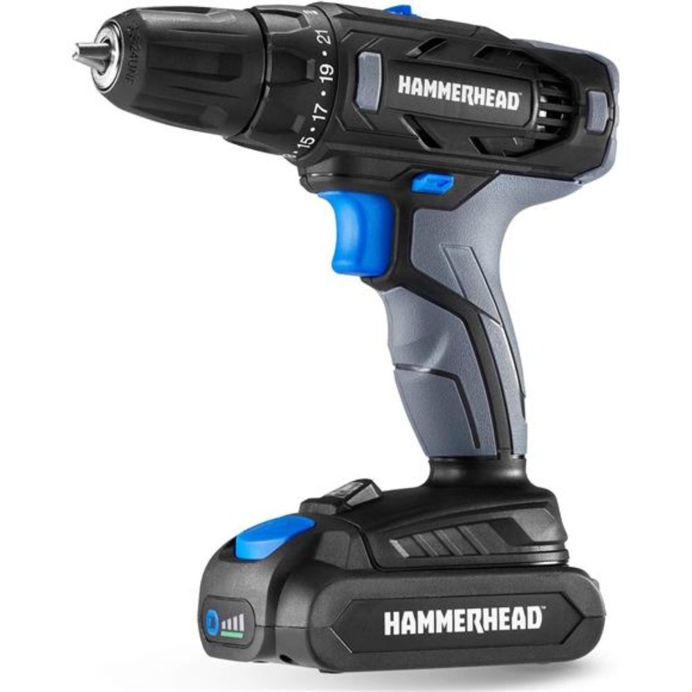 Hammerhead 20V 2-Speed Cordless Drill Driver Kit with 1.5Ah Battery and Charger